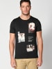 KOROSHI Kurzarm T-Shirt in schwarz