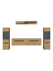 ebuy24 Regalsystem Canu (3-teilig) Eiche 272 x 33 cm