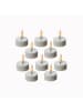 Adilina 10x LED Teelichter mit Batterien Timer flackernd D: 3,8cm weiß
