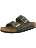 Birkenstock Pantolette Arizona geöltes Nubukleder schmal in gruen