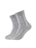 camano Socken 2er Pack warm & cozy in hellgrau melange