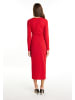 faina Midikleid Mit Glitzer in Rot