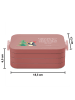 Mr. & Mrs. Panda Lunchbox Pinguin Weihnachtsbaum Motiv mit Spruch in Rot Pastell
