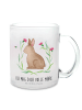 Mr. & Mrs. Panda Kaffeetasse Hase Sitzen mit Spruch in Transparent