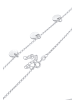 Elli Halskette 925 Sterling Silber Geo, Plättchen in Silber