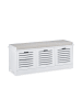 relaxdays Sitzbank in Weiß - (B)105 x (H)44 x (T)35 cm