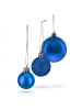 76-tlg. Weihnachtskugeln Set in Blau