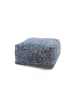 Kayoom Retro Sitzkissen Paramount Pouf & Cushion Set 80cm x 80cm in taupe - blau
