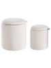Beliani 2er-Set Pouf BEREA in Weiß
