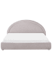 Beliani Doppelbett MOUZON in Beige/Grau - (W) 196 x (H) 108 x (L) 219 cm