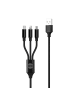 FOREVER Forever 3-in-1 Ladekabel USB-A zu Lightning/USB-C/microUSB 1,2?m in Schwarz