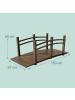 relaxdays Gartenbrücke in Braun - (B)150 x (H)55 x (T)67 cm
