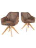 DUBI Möbel 2er-Set: Drehstuhl Mika-Finn in Hellblau - (B)60 x (H)82 x  (T)61 cm