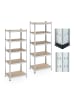 relaxdays 2 x Schwerlastregal in Silber- (B)70 x (H)180 x (T)45 cm