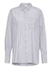 Kaffe Langarm - Hemd KAmackie Oversize fit in Grey/White stripe
