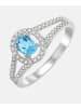 Diamant L'éternel Ring aus 375 Weißgold mit Diamant mit Topas
