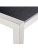 Beliani Esstisch GROSSETO in Schwarz/Silber - (W) 90 x (H) 74 x (L) 180 cm