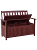 Beliani Gartenbank SOVANA in Braun/Rot - (W) 120 x (H) 91 x (L) 60 cm