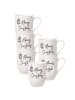 Villeroy & Boch 6er Set Becher mit Henkel 'Merry Christmas' Statement 290 ml in weiß