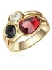 Lulu & Jane Ring aus Metall-Legierung mit Kunststoff in gelbgold