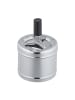 relaxdays 2 x Aschenbecher in Silber - (H)11,5 x Ø 8 cm