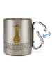 Mr. & Mrs. Panda thermotasse Giraffe Blumenkranz mit Spruch in Silber