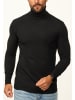 DAILY COTTON Rollkragenpullover - als Feinstrick Pulli in Slim Fit für Herren in Schwarz