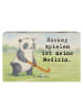 Mr. & Mrs. Panda Holzkiste Panda Hockey spielen Design mit Spruch in Weiß
