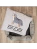 Mr. & Mrs. Panda Hundekissen Berner Sennenhund Moment mit Spruch in Grau Pastell