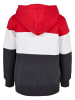 Urban Classics Urban Classics Herren Boys 3-Tone Hoody in fire red/white/navy