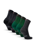 DANISH ENDURANCE Socken Merino Hiking Light in green/black/grey