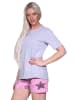 NORMANN Shorty Pyjama kurzen Shorts Sterne  - 74371 in grau