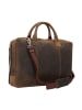 Plevier Retro Colmar Aktentasche Leder 40 cm Laptopfach dunkelbraun