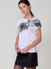 KOROSHI Bedrucktes Kurzarm-T-Shirt für Damen in weiß