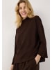 More & More kompaktes, kurzes, 3/4 -Arm Boxy-Sweatshirt in espresso brown