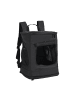 Home Nature Wohnkonzept Haustier Rucksack klappbar mit Netzfenster in Schwarz 31.5x31.5x42 cm