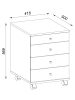 VCM  Holz Rollcontainer Bürocontainer Schublade Lona in Weiß / Honig-Eiche