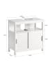 SoBuy Unterschrank in Mattweiß - (W) 38 x (H) 60 x (L) 70.5 cm