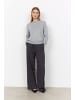 soyaconcept Pullover mit Rundhalsausschnitt und gerippten Säumen in Lt Grey Melange