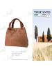 Toscanto Leder Handtasche, Umhängetasche Toscanto Tasche braun ca. 31cm