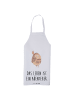 Mr. & Mrs. Panda Backschürze Eule Federschmuck mit Spruch in Weiß