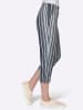 WITT WEIDEN Capri-Hose in schwarz-gestreift