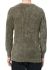 Rusty Neal Verwaschener Strickpullover im Vintage Look in Khaki