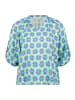 CARTOON Casual-Bluse mit Raffung in Green/Blue