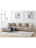 Beliani 6-tlg 3-Sitzer Sofa SIGTUNA in Beige/Schwarz