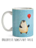 Mr. & Mrs. Panda Kaffeetasse Pinguin Luftballon ohne Spruch in Eisblau