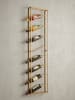 KADIMA DESIGN Weinregal Wand Metall 36x150x8 cm Groß für 8 Flaschen in Gold
