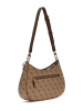 Guess HWBG9672180 NOELLE II TOP ZIP SHOULDER BAG Woman in latte logo brown