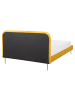 Beliani Doppelbett FLAYAT in Gelb/Gold - (W) 173 x (H) 109 x (L) 215 cm