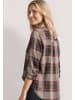 Street One Langarm Hemdbluse mit Karomuster in Sanded Amber